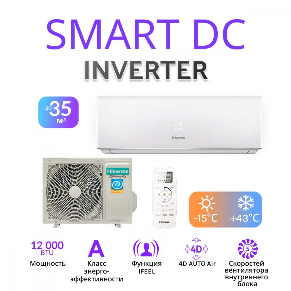Hisense SMART DC Inverter AS-13UW4RYDDB03