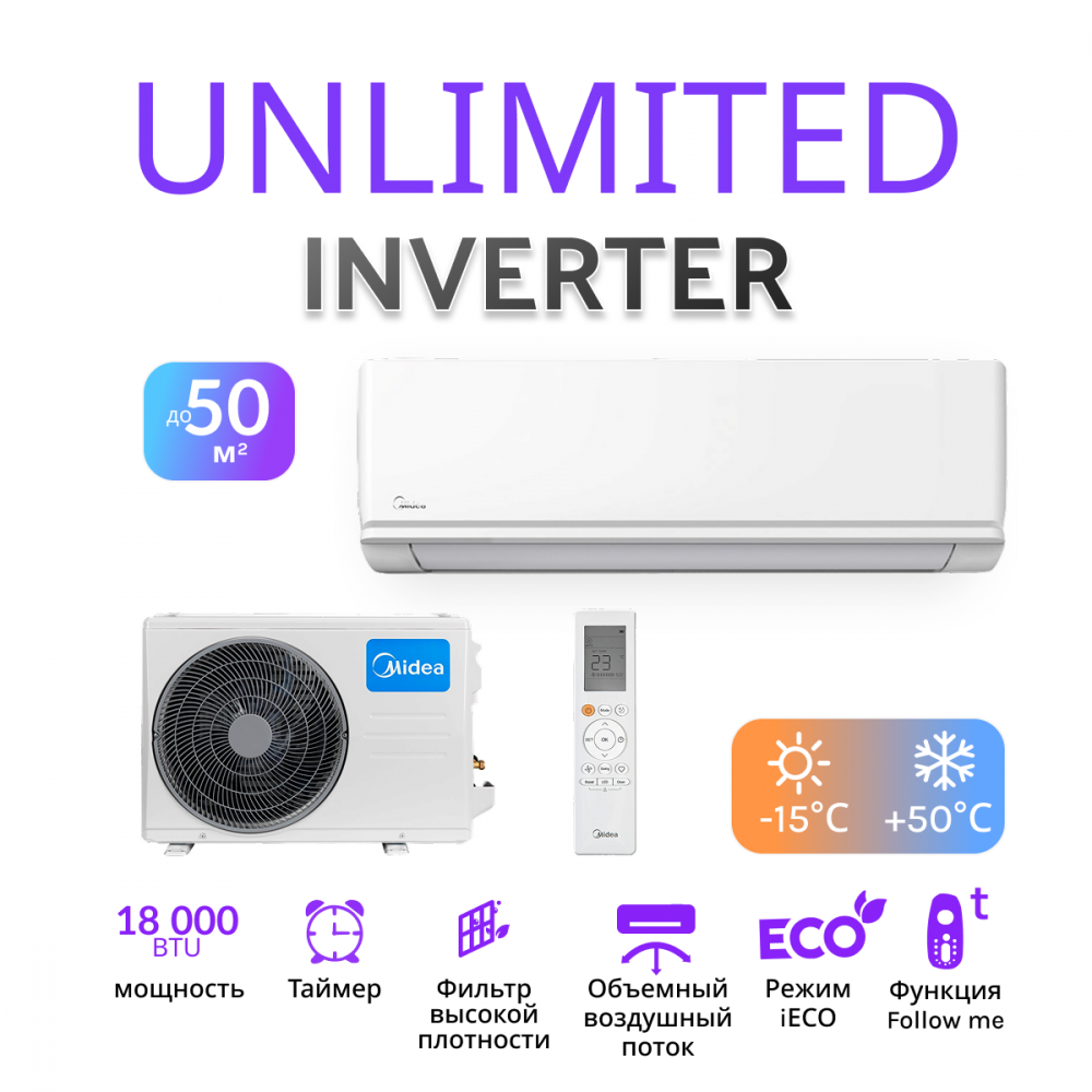 MIDEA UNLIMITED INVERTER MSAG2-18N8D0-I/MSAG2-18N8D0-O