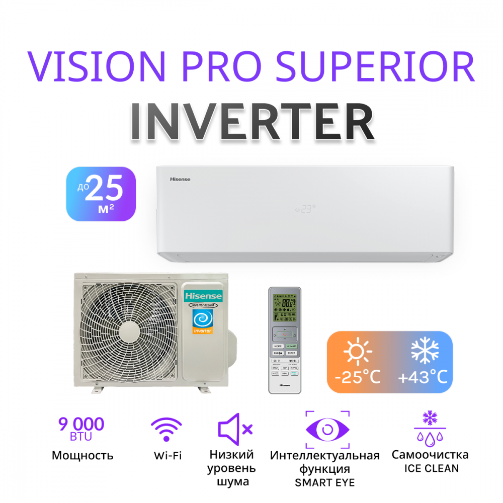 Hisense VISION PRO SUPERIOR DC Inverter AS-10UW4RXVQH00A