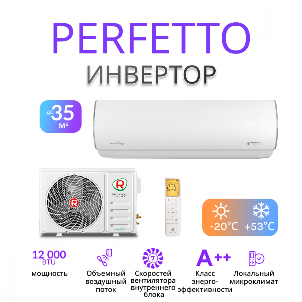 ROYAL CLIMA PERFETTO DC EU Inverter 2025 RCI-PFD40HN