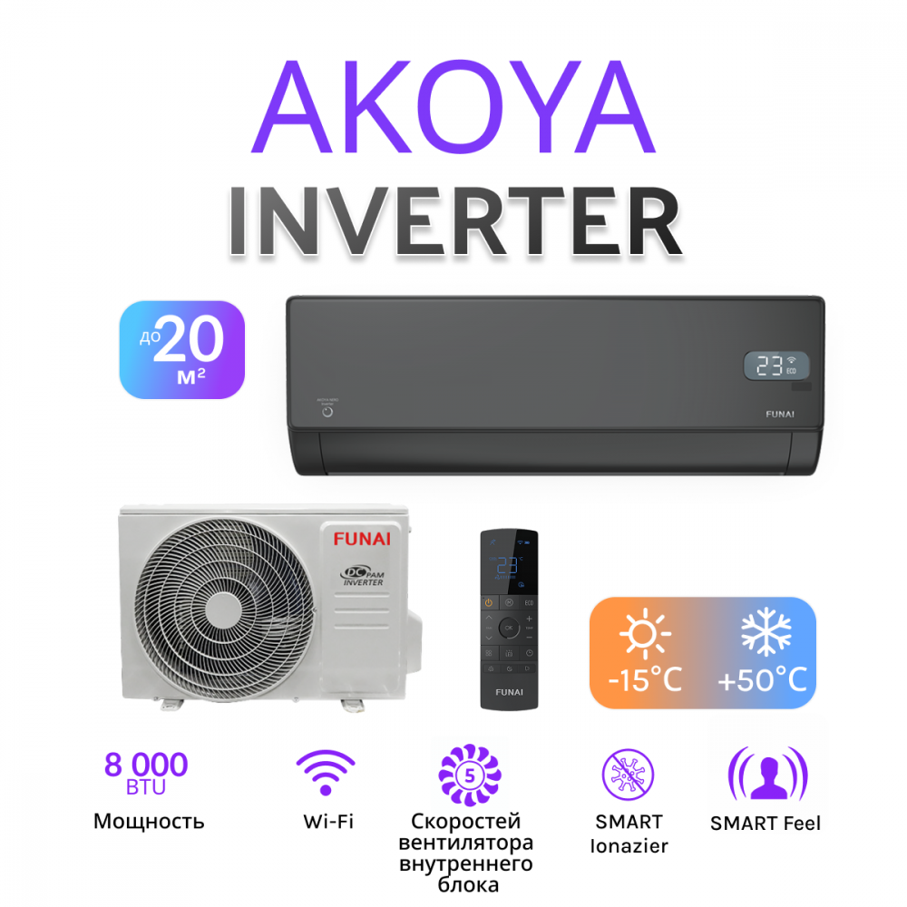 FUNAI AKOYA NERO Inverter RAC-I-AN25HP.D01