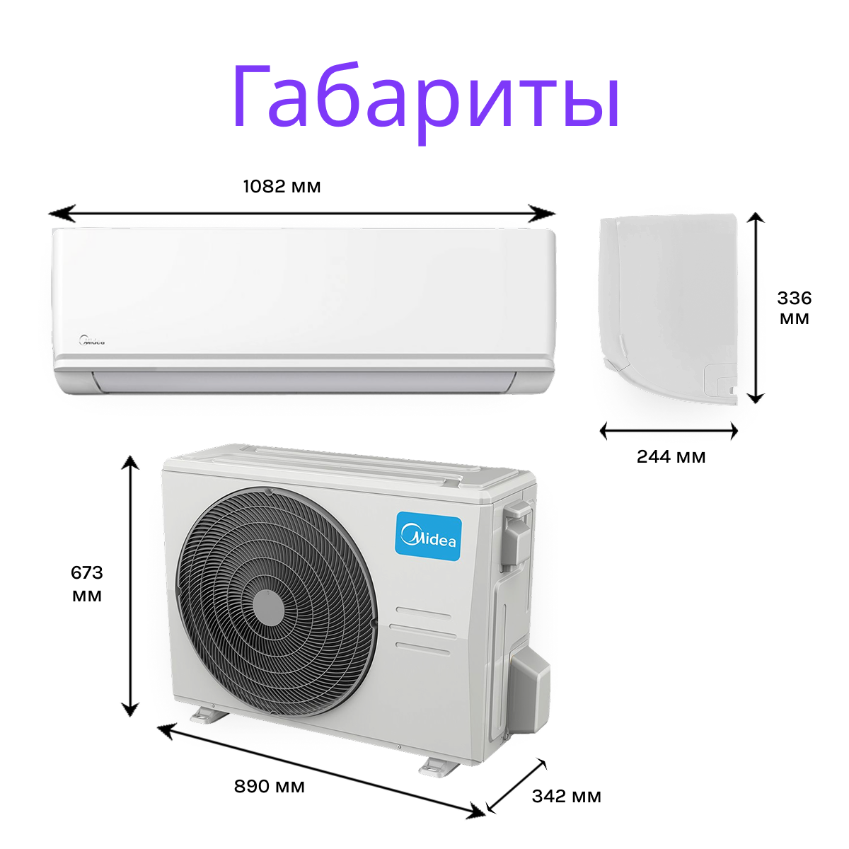 MIDEA UNLIMITED ON/OFF MSAG2-24HRN1-I/MSAG2-24HRN1-O