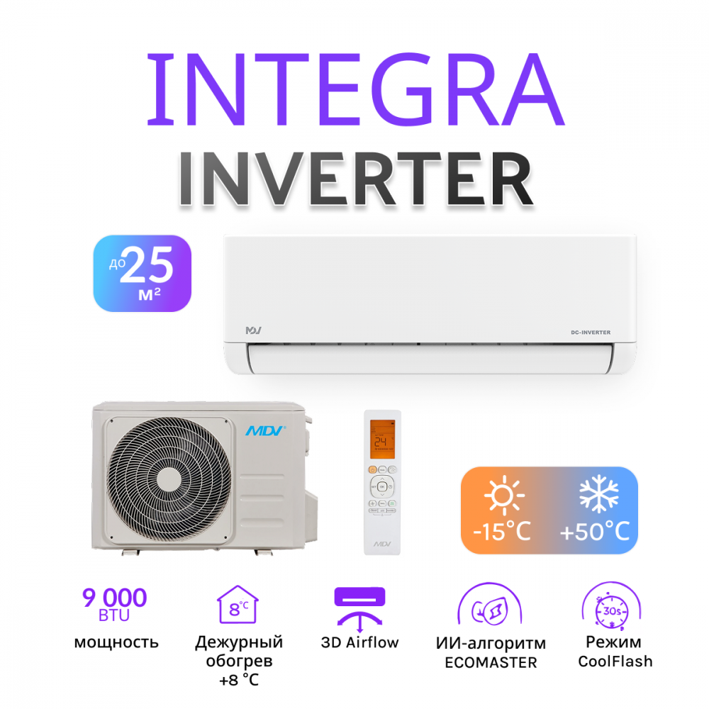 MDV INTEGRA INVERTER MDSI-09HRDN8 (WF) / MDOI-09HDN8
