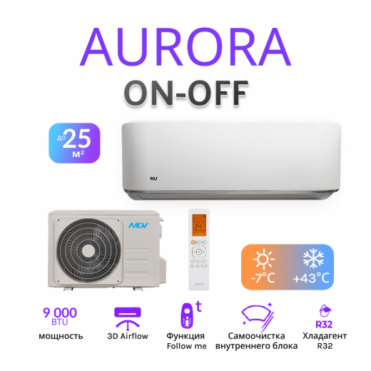 MDV AURORA ON/OFF MDSA-12HRN8 / MDOA-12HN8